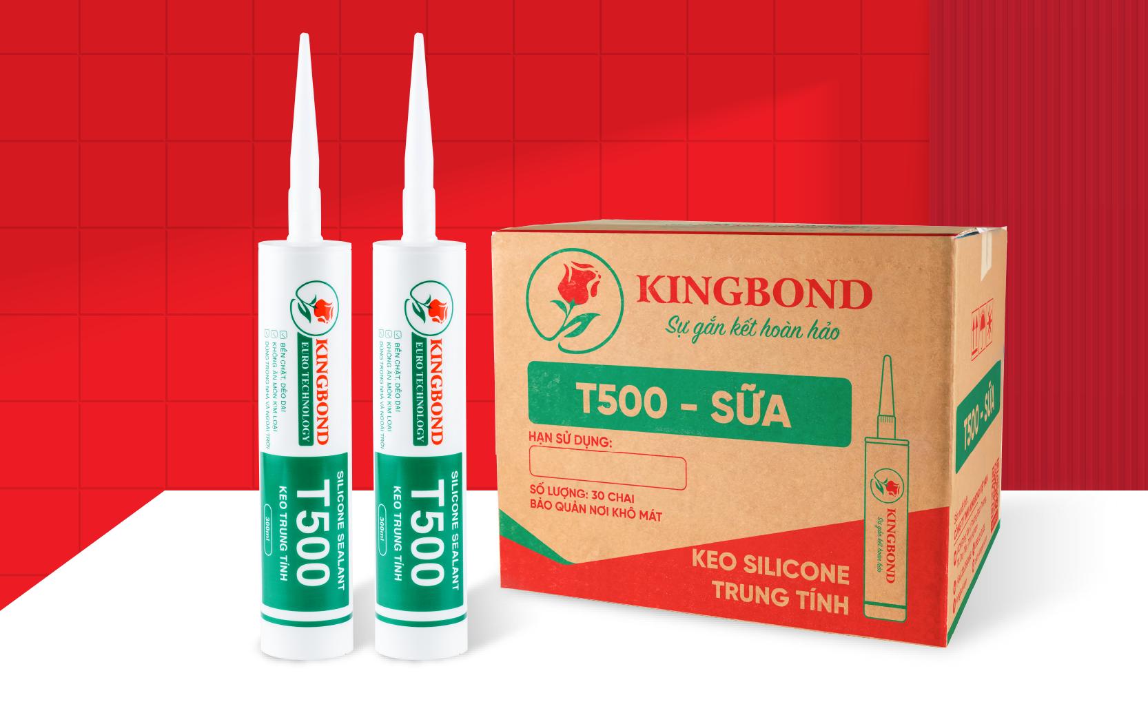 Keo silicone trung tính A500 sữa - Công Ty TNHH Kingbond Việt Nam